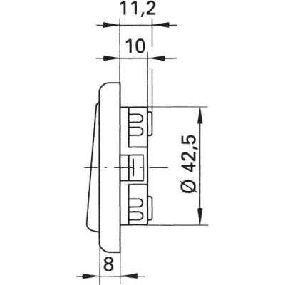 Immagine di Inprojal elektrosysteme Inserto interruttore di spegnimento marrone 102564