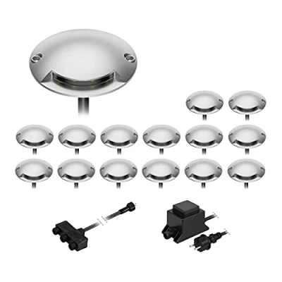 Immagine di ledscom.de Apparecchio a LED per montaggio terra Bunda, 1 lampada, esterni, transitabile, bianco freddo, set di 15