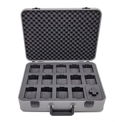 Immagine di MC CASES ® Valigetta per orologi fino a 14 orologi, custodia da viaggio, impermeabile, richiudibile, perfetta i viaggi, estremamente protetta, made in Germany, alluminio, Maße: 502 x 415 H 141