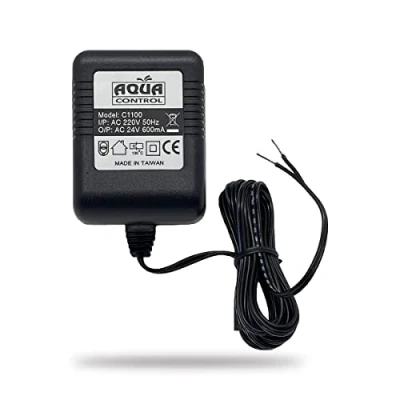 Immagine di Aqua Control Trasformatore per Programmatori di Irrigazione da Giardino, 220 V a 24 V, con Cavo 1,8 m, Compatibile Qualsiasi Programmatore ad Alimentazione Elettrica