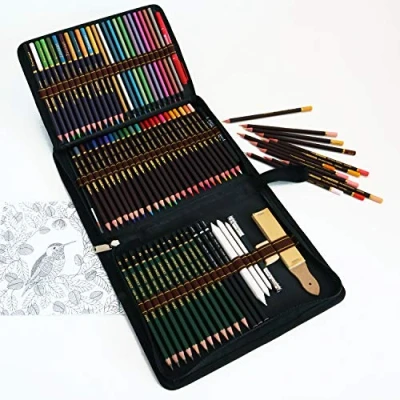 Immagine di 72 Matite Colorate Set da Pittura,Disegni a di Disegno Artistico,Creativa Colori Art Set,Colore acquarellabili,Disegni Matita,in Astuccio portapenne Grande capacità