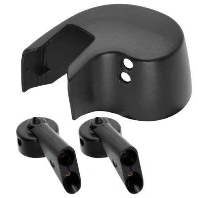 Immagine di XEBRAD Braccio tergicristallo posteriore dado bullone tappo coperchio rondella Ugello getto, for Audi, A1 Sportback A3 8P 8V A4 B6 B7 B8 B9 A6 C6 C7 Q3 Q5 Q7 per parabrezza auto(Nozzle With Cap