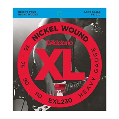 Immagine di D&#039;Addario Corde Basso Elettrico XL EXL230 4 Lunga Scala, Pesante, 55 110 1 Pacchetto
