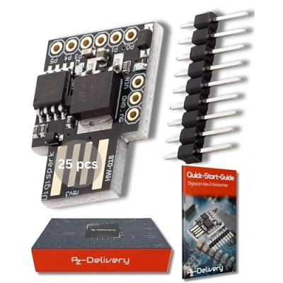 Immagine di AZDelivery 25 x Digispark Rev. 3 Kick Starter Development Board con USB compatibile Arduino incluso un E Book!