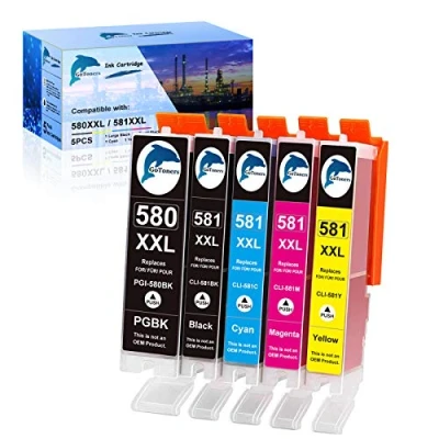 Immagine di GoToners XXL Cartuccia d&#039;inchiostro compatibile per Canon PGI580 CLI581 Pixma TR8550 TR7550 TS705 TS705a TS6350 TS6350a TS6351 TS6351a TS6250 TS6150 TS8250 TS9550 TS950 TS955 1C TS6151 TS6251