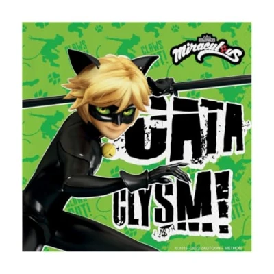 Immagine di BeenSmile, CAT NOIR 33 CM TOVAGLIOLI, Tovaglioli di Carta, Articoli per Feste, Feste e Compleanni Bambini, 20 unità