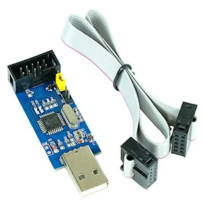 Immagine di USBasp, programmatore da 3,3 V, 5 incluso Cavo USB ISP per Atmel AVR e Arduino.