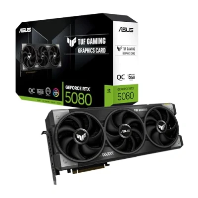 Immagine di ASUS TUF GAMING NVIDIA GeForce RTX 5080 OC Edition, Scheda Grafica 16 GB GDDR7, 256 Bit, PCIe 5.0, HDMI, DisplayPort, Software GPU Tweak III, Nera, RTX5080 O16G