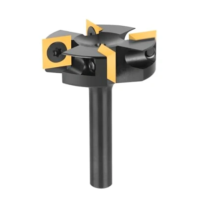 Immagine di SpeTool Fresa per Spianare Legno Gambo 8mm CNC a Diametro di Taglio 40mm con 4 Inserti Fraiser Rivestimento ATS in Carburo Tungsteno Fresatrice Verticale