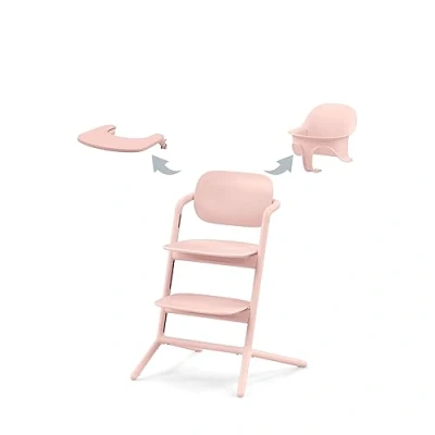 Immagine di CYBEX Gold LEMO Seggiolone 3 in1, per Crescere Insieme a Voi, 6 Mesi 99 Anni, Utilizzabile dalla Nascita con Sdraietta CYBEX, Include Sedile Bambini e Vassoio, Alluminio/Plastica, Pearl Pink