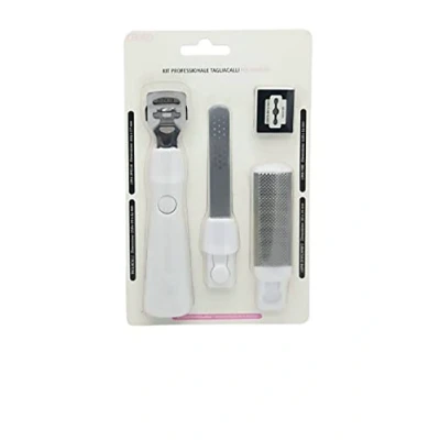 Immagine di Kit per Pedicure, Cura dei Piedi, Raschietto Tallone, Pedicure in Acciaio INOX, Lima Piedi Scrubber Raspa Pelle Morta RuvidaRasoio Calli, icluse 5 Lame di Ricambio (Bianco)