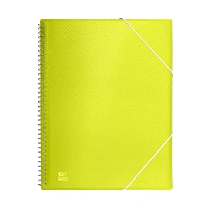 Immagine di Oxford, Cartella di buste in plastica A4, 30 trasparenti, colore lime