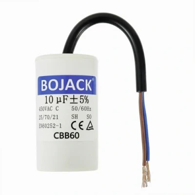 Immagine di BOJACK CBB60 10uf 450V 50/60Hz condensatore di Avviamento, SH Condensatori, Capacitor, soppressione con filo