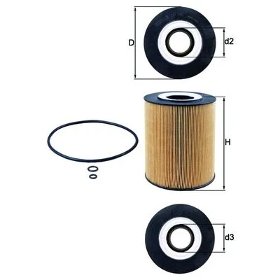 Immagine di MAHLE ORIGINAL OX 146D filtro olio Cartuccia OPEL: Astra J GTC