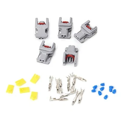 Immagine di BIlinli 5 Set di connettori Impermeabili a 2 Pin per Delphi 10811963 Iniettore Diesel Fuel Plug Rail Carburante
