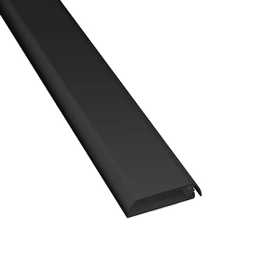 Immagine di D Line Canalina, Copricavi per parete, Cavo TV ordinato, Verniciabile, Autoadesivo, Design monopezzo incernierato 1 x 60 mm (P) 15 (A) 40cm (L) Nero