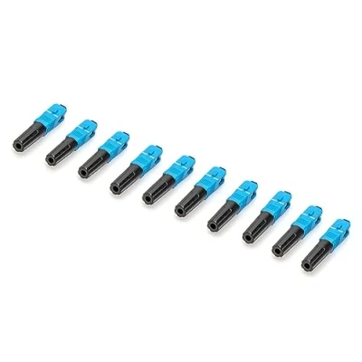 Immagine di Digitus Connettore di campo a fibre ottiche SC/UPC 10pcs veloce (U/UTP, CAT6, 0.15 m), Cavo rete
