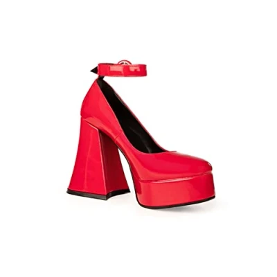 Immagine di Lamoda Build Me Up, Scarpa Court Donna, Brevetto Rosso, 37 EU