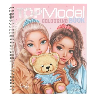 Immagine di Depesche 13210 TOPModel Team Teddy Libro da colorare con 40 Pagine per Creare Motivi di Modelli e orsacchiotti, incl. 1 Foglio Adesivi, Multicolore