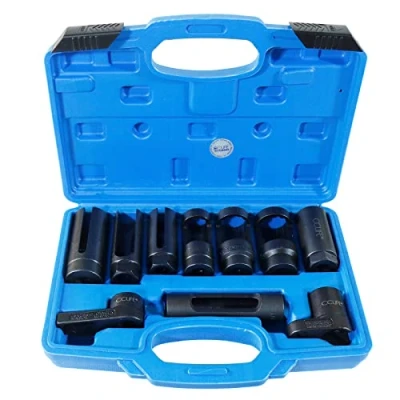 Immagine di CCLIFE 10 Pezzi chiave per smontaggio Sonda lambda 1/2&quot; 3/8&quot; Noce di Sensore ossigeno