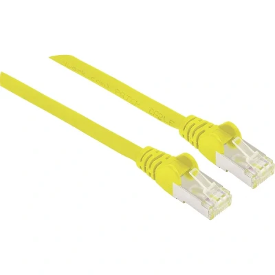Immagine di Intellinet 741019 RJ45 cavo di rete, patch CAT 6A S/FTP 7.50 m Giallo Schermatura a fogli, intrecciata, Schermato, Privo alogeni 1 pz.