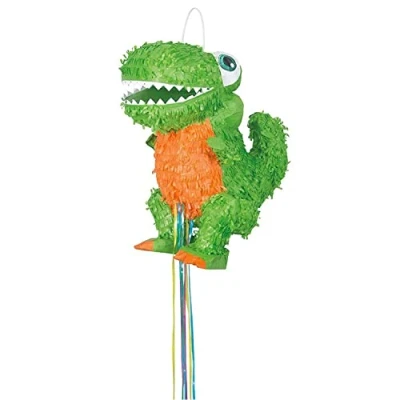 Immagine di Unique T Rex Dinosauro Pinata Tirare la Corda, Multicolore, 65996