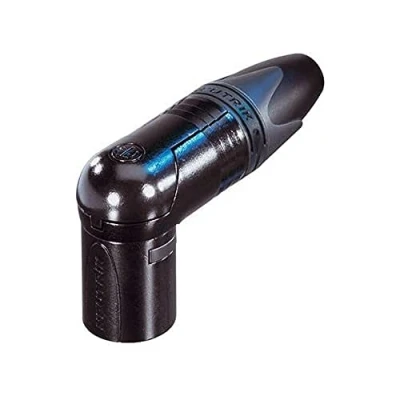 Immagine di Neutrik NC3MRX BAG Connettore XLR Spina angolata Numero Poli (num): 3 Nero 1 pz.