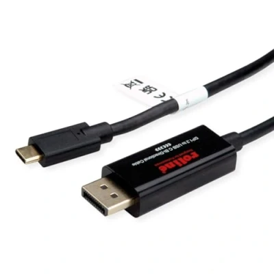 Immagine di Roline 11.04.5958 USB C® / DisplayPort Adattatore [1x Spina 1x DisplayPort] Nero UHD 4K; 2.00 m