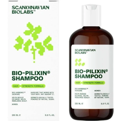 Immagine di Scandinavian Biolabs Shampoo rinforzante per i capelli delle donne Hair Strength Shampoo, con una formula completamente naturale rinforzare detersione delicata (Bio Pilixin)
