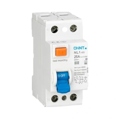 Immagine di Interruttore differenziale puro Chint 2P 25A 30mA 10kA tipo F 263717