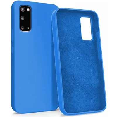 Immagine di MyGadget Custodia per Samsung Galaxy S20 Hardcase con Strato Microfibra &amp; Cover Silicone Resistente Protezione Antigraffio Antiurto Blu Scuro