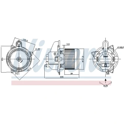 Immagine di NISSENS 87501 Elettromotore, Ventilatore abitacolo 12 senza regolatore integrato