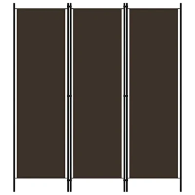Immagine di vidaXL Paravento a 3 Pannelli Divisorio Separè Pannello Byobu Pieghevole Schermo Separatore Ambienti Interni Protezione Privacy Marrone 150x180 cm