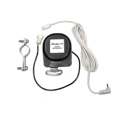 Immagine di Shelly Controller Aggiuntivo per Gas, Accessorio l&#039;Arresto Automatico del Attuatore Valvola Motorizzato, Plug &amp; Play, Nero