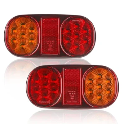 Immagine di AOHEWEI Universale 2 Pezzi Luci Posteriori per Rimorchio LED Luce Posteriore Camion Lampada Del Freno 12v Impermeabile Arresta L&#039;illuminazione Caravan Van O Trattore