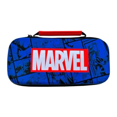 Immagine di WONDEE Marvel Avengers Custodia per Nintendo Switch, Switch OLED e Lite in stile fumetto con protezione interna dello schermo 10 giochi riporre Custodia/custodia Case Marvel,