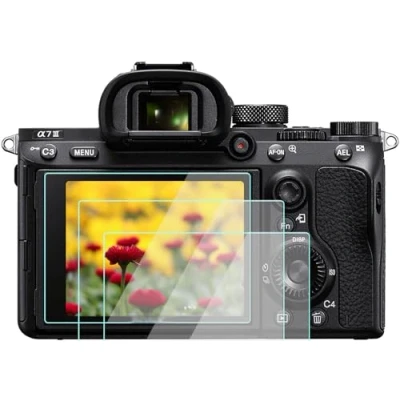 Immagine di Komet Pellicola protettiva in vetro temperato per Sony Alpha a7R IV III a7III a7M2/RX100M7 M6 M5/rx100 vii vi v, durezza 9H, schermo touch, anti bolle (2 pezzi)