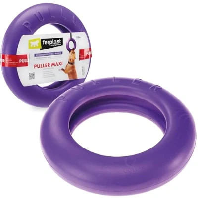 Immagine di Ferplast Gioco Cane, Anello Addestramento Cani da Masticare, per Corsa, Salto, Tiro, Materiale Robusto Atossico, Galleggiante, PULLER MAXI, Giochi Cane Grande, 1 Fitness