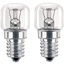 Immagine di Kanta Confezione da 2 lampadine di ricambio per Bosch Neff, Siemens, Hotpoint, AEG, 25 W, 240 V, SES E14, frigoriferi e congelatori, luce bianca calda