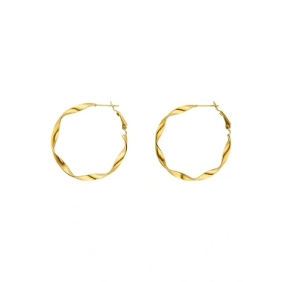 Immagine di PURELEI® Orecchini Ke Kai (oro, argento, oro rosa), impermeabili, da donna, in Acciaio inox, regalo per donne, diametro 42 mm, inossidabile, Nessuna pietra preziosa