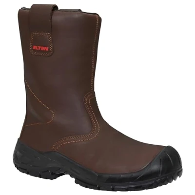 Immagine di Scarpe antinfortunistiche ELTEN, inverno RIGGER Boot ESD S3 CI, donna e uomo, pelle, puntale in acciaio, leggero, robusto, marrone, taglia: 42