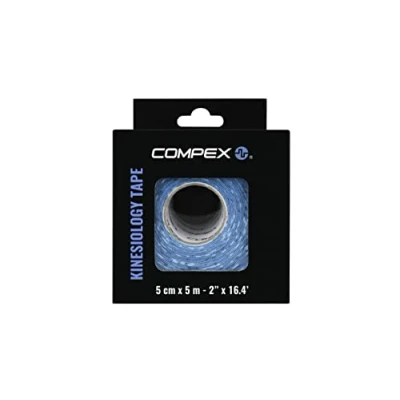 Immagine di COMPEX Rotolo di Nastro kinesiologico Elastico per Adulti, Unisex, Colore: Blu, Unico