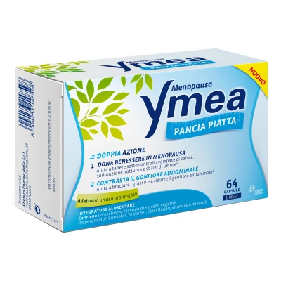 Immagine di Ymea Pancia Piatta Integratore per il gonfiore addominale in menopausa 64 capsule
