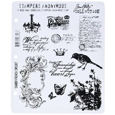Immagine di Tim Holtz Set Timbro di Gomma 7&quot; x 8.5&quot;, Shabby French