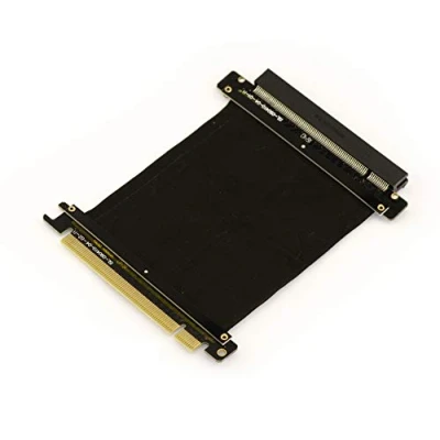Immagine di KALEA INFORMATIQUE Slot di espansione PCI Express tipo riser. Connettori PCIe x16 e cavo a nastro schermato semirigido da 15 cm.