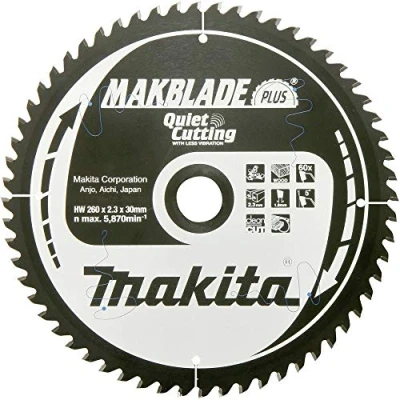 Immagine di Makita MAKBLADE B 32487 Lama circolare in metallo duro 260 x 30 1.8 mm Numero di denti: 40 1 pz.