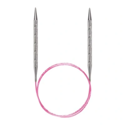 Immagine di Addi Maglieria Ago, Metallo Plasitc, Rosa/Argento, 80cm, 5.00mm