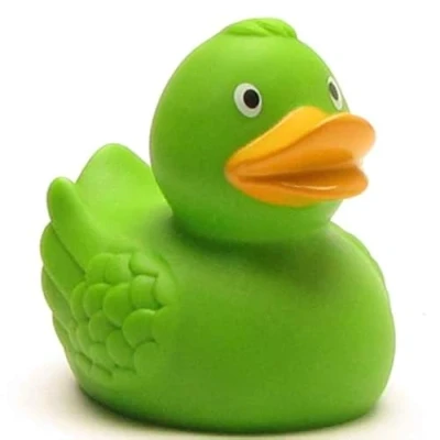 Immagine di Rubber Duck green anatra di bagno paperella gomma Gioco per il bagnetto