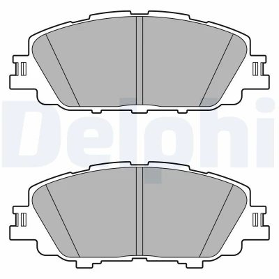 Immagine di DELPHI LP3647 Kit pastiglie freno Non predisposto per contatto segnalazione usura senza lamierino anticigolío accessori