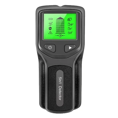 Immagine di Dewedrt rilevatore di metalli con bulloni 5 in 1, scanner A parete, cercatore legno AC, cavi, tracker profondità, ricerca scatole elettriche, parete